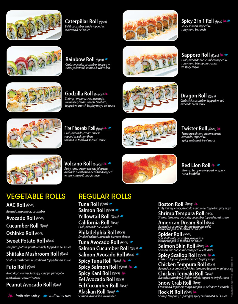 All You Can Eat Menu Honkaku Sushi